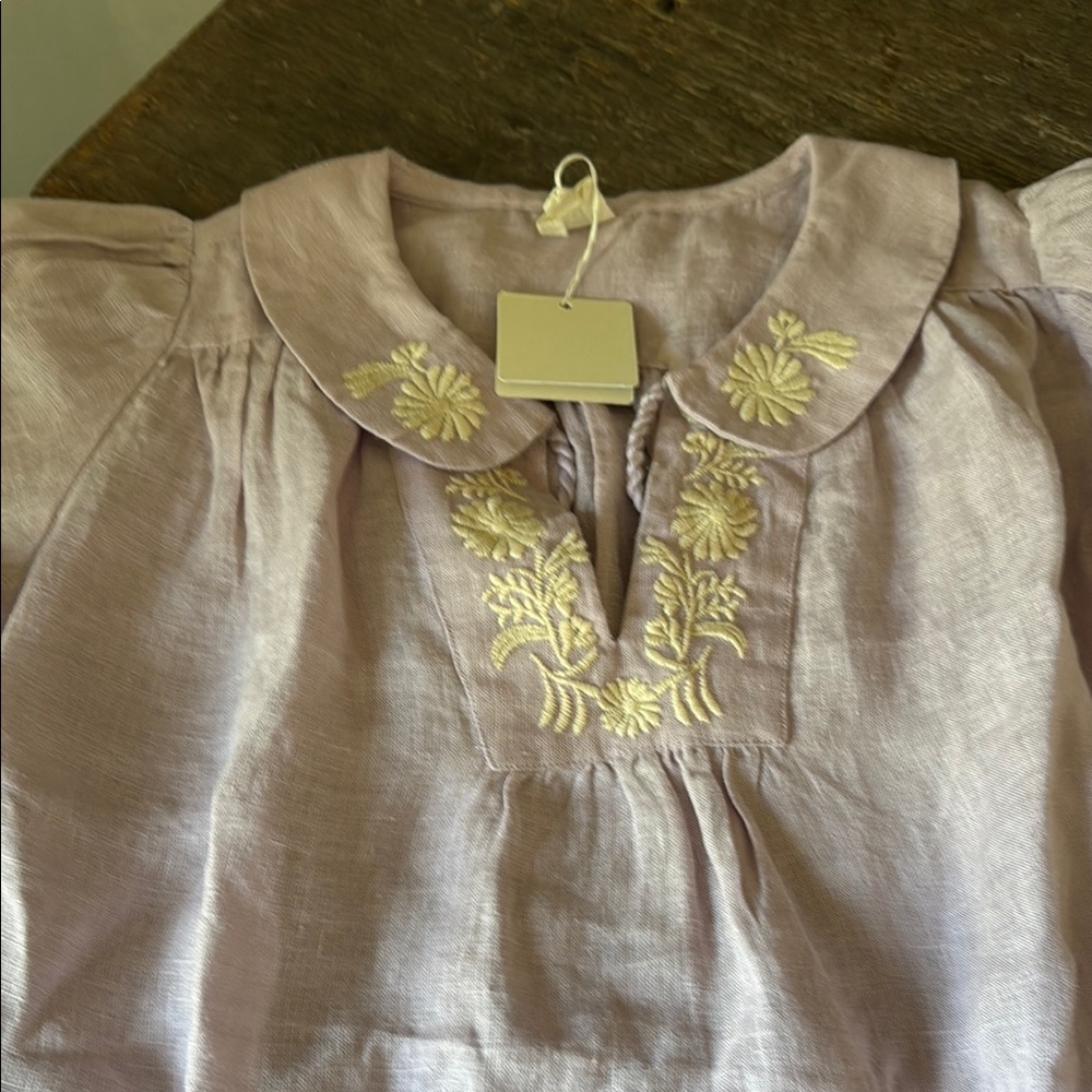 Apolina 7-9 new with tags purple cotton linen dress 💜🌸